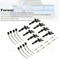 thumbnail image 2 of 8X lgnition Coil+Spark Plug+Connector FD508 DG511 For Ford F150 5.4L 2004-10 10, 2 of 5