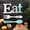Delicate Colors, variant on Rustic Wood Eat Sign, Fork and Spoon Wall Decor Set, Decorative Hanging Wooden Letters, Cute Kitchen Wall Art, Country Home Decor for Room(Black)