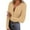 Yellow, variant on Lenpel Long Sleeve Shirts for Women Trendy Scoop Neck Half Button Ribbed Knit Slim T-Shirts Basic Casual Tees Going out Tops(Yellow,X-Large)