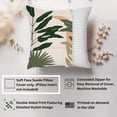 thumbnail image 2 of Ethan Taylor Botanical Throw Pillow Soft Cushion Cover 'Tropical Leaves' Bohemian Pattern Decorative Square Accent Pillow Case, 20x20 Inches, Green, Beige, 2 of 5