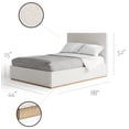 thumbnail image 2 of Modern Twin Bed Frame with Headboard - Upholstered Twin Bed - Monaco Bed - Sturdy Wood Platform Bedframe, Strong Wooden Slats, Strong Weight Capacity, Non-Slip and Noise-Free, Free Assembly, 2 of 10