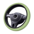 thumbnail image 2 of Uemuo Green Gingham Printed Car Elastic Steering Wheel Cover - Universal Car Accessory for Diverse Cars Anti-Slip, and Comfortable- 15", 2 of 8