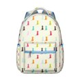 thumbnail image 1 of Minimalist Cat Design Student School Backpack with Geometric Cat Pattern Artistic Abstract Cat Print Design Book Bag, 1 of 5