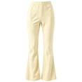 thumbnail image 3 of Girls Fleece Lined Flare Pants Stretch Slim Fit Pull On Warm Bell Bottom Trousers for Autumn Winter Casual Daily Wear, 3 of 4