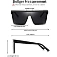 thumbnail image 5 of Gafas de sol cuadradas de gran tamaño para mujer y hombre, de moda, con parte superior plana., 5 of 5