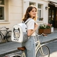 thumbnail image 4 of Cat Carrier Backpack, Pet Carrier Backpack Front Pack for Cat Puppy Dog Carrier Backpack Bag Space Capsule, Pet Carrier for Travel Hiking Camping White, 4 of 6