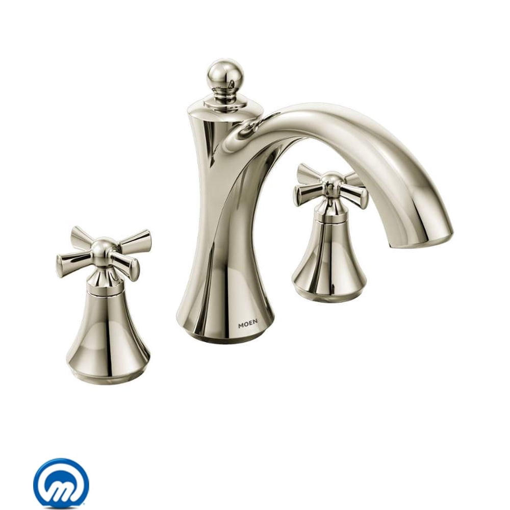 Moen T657 Polished Nickel Wynford Deck Mounted Roman Tub Filler Trim