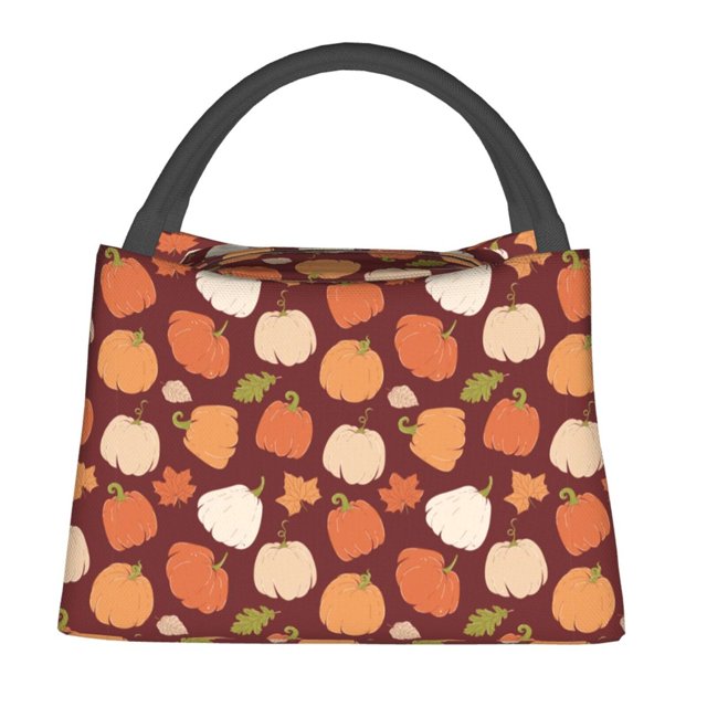 Fotbe Happy Thanksgiving Day Bolsa Térmica Portátil con Estampado, Bolsa de Entrega de Alimentos Aislada, Bolsa Reutilizable de Gran Capacidad para Comidas y Supermercado
