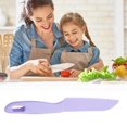 thumbnail image 4 of Bearachild Juegos de cocina para niños Utensilios de cocina reales Utensilios de cocina para niños Pan Lechuga Bordes dentados Platos Mangos ergonómicos Mostrada morado claro Bearachild HA059690-09B, 4 of 6
