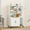 White, variant on IdealHouse Cat Litter Box Enclosure with Storage Shelves & Doors, Large Hidden Cat Litter Box Cabinet, Wooden Pet Washroom with Scratching Pad, Modern Litter Box Furniture, White