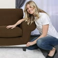 thumbnail image 3 of 2024 Stretch 2-Piece Textured Grid Slipcover Sofa Cover  Gray, 3 of 5