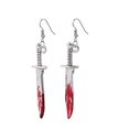 thumbnail image 4 of Pendientes con forma de cuchillo punk, joyas de terror, pendientes para mujer, joyas góticas, regalo, 1, 4 of 5