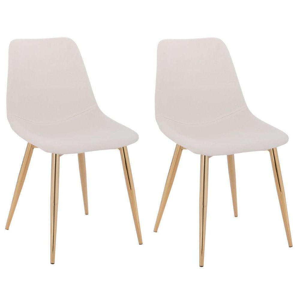 Chaise de salle à manger en cuir Domina Chaise d'appoint Ensemble de 2 chaises modernes et confortables