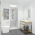 thumbnail image 2 of Fellow Series 30 in. x 72 in. Frameless Hinged Shower Door in Brushed Gold, 2 of 8