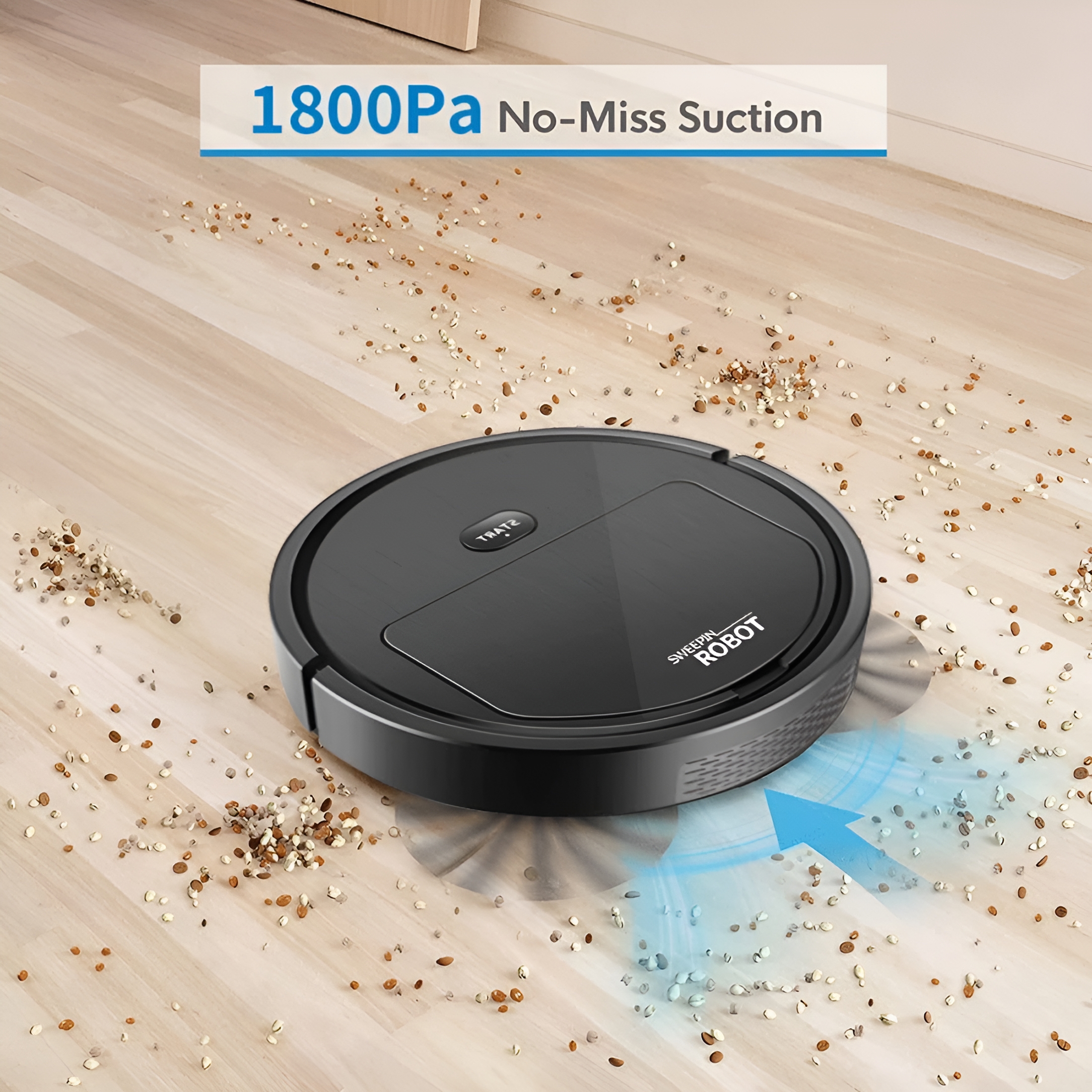 CURYMAY 2026 New Robot Vacuum Cleaner,Sweeping Robot,Ultra Slim Quiet,1800Pa Super-Strong Suction,Cleans Hard Floors to Medium-Pile Carpets,Integral Memory Multiple Cleaning Modes Vacuum for Hairs