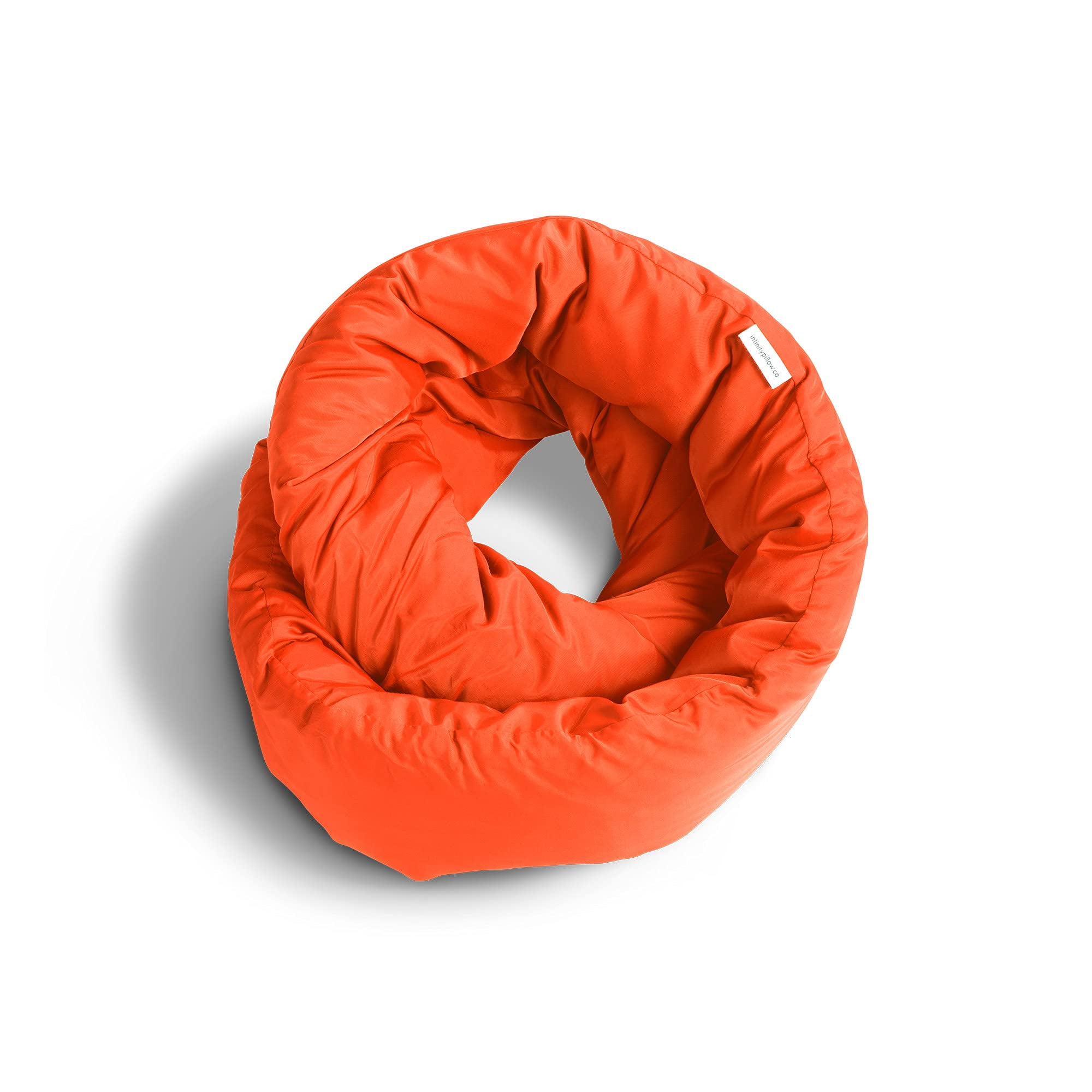 Huzi Infinity Pillow Home Travel Soft Neck Scarf Support Sleep Sunset Orange Walmart