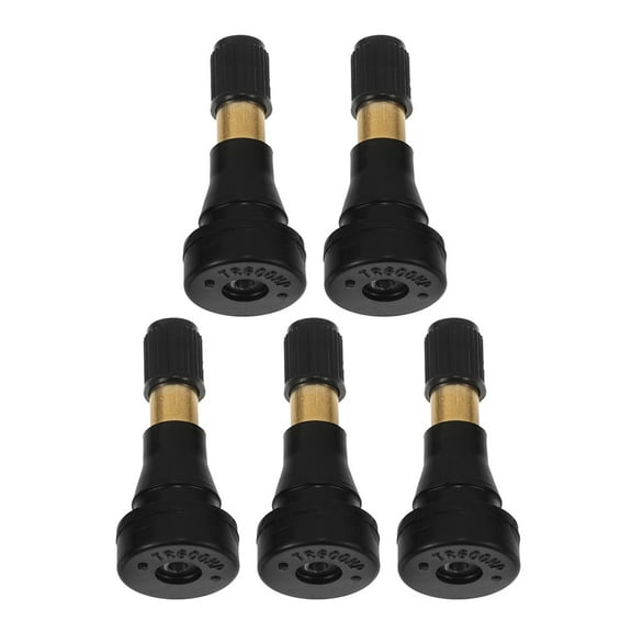 FRCOLOR 5pcs Rubber Tire Valve Stems High Pressure Brass Stem for Tubeless Tires Auto and Light Truck Easy Installation