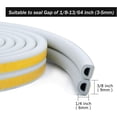 thumbnail image 4 of Burlete de espuma autoadhesivo para puertas y ventanas, burlete para interiores, 9 mm x 6 mm x 19,6 pies, 4 of 7