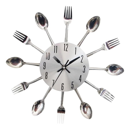 Contemporary Kitchen Wall Clock: Silver Clock
