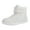 White, variant on Boys Girls Snow Boots Wide Toe Box Waterproof Barefoot Minimalist Ankle Winter Furry Boots for Kids (Black,2)