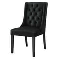 thumbnail image 5 of Side Dining Chair, Set of 2, Black, Velvet, Modern Contemporary, Kitchen Room Cafe Bistro Restaurant Hospitality, 5 of 9