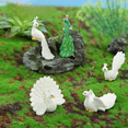 thumbnail image 4 of Micro paisaje pequeños adornos Pavo real dibujos animados realistas Pavo real micro paisaje pequeños adornos resina accesorios creativos, 4 of 5