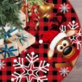 thumbnail image 4 of Loyerfyivos Christmas Tree Skirt, 36 Inches Red Black Buffalo Plaid Tree Skirt Rustic Thick Xmas Tree Skirt with Snowflake Santa Claus Xmas Ornaments Perfect for Christmas Decoration and New Year, 4 of 6