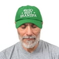thumbnail image 5 of DALIX Worlds Best Grandpa Dad Hat Grandfather Gift Cotton Cap in Kelly Green, 5 of 6
