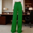 thumbnail image 5 of ShaoRunShi Womens Plus Size Work Pants High Waisted Pull-one Slacks Spring Wide Leg Pants, 5 of 6
