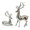 Silver, variant on Ruanlalo 1 Pair Christmas Electroplating Golden Reindeer Statue Standing Sitting Elk Figurine Deer Sculpture Home Office Desktop Decoration Ornament