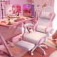 thumbnail image 3 of Pink Bedroom Gaming Chair High Elastic Sponge Computer Chair Comfortable Back Office Chair Back Can Lie Live Broadcast Seat My Lux Decor Round, 3 of 22