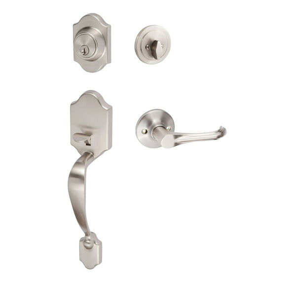 Vintage Bronze Front Entry Handleset with Interior Trim