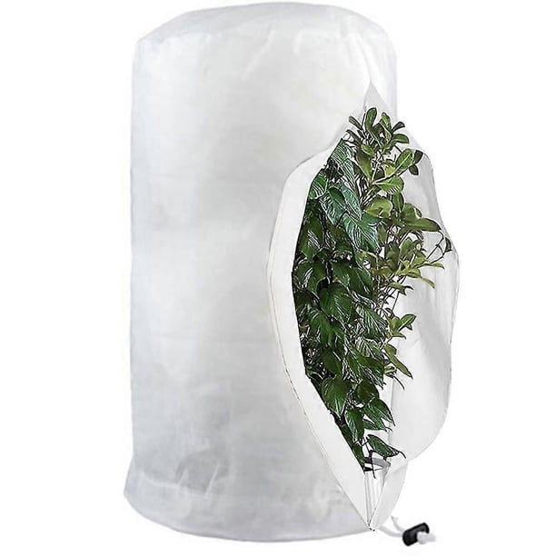 Bolsas protectoras contra heladas para plantas, funda protectora reutilizable con cordón, bolsas de forro polar para jardín de invierno