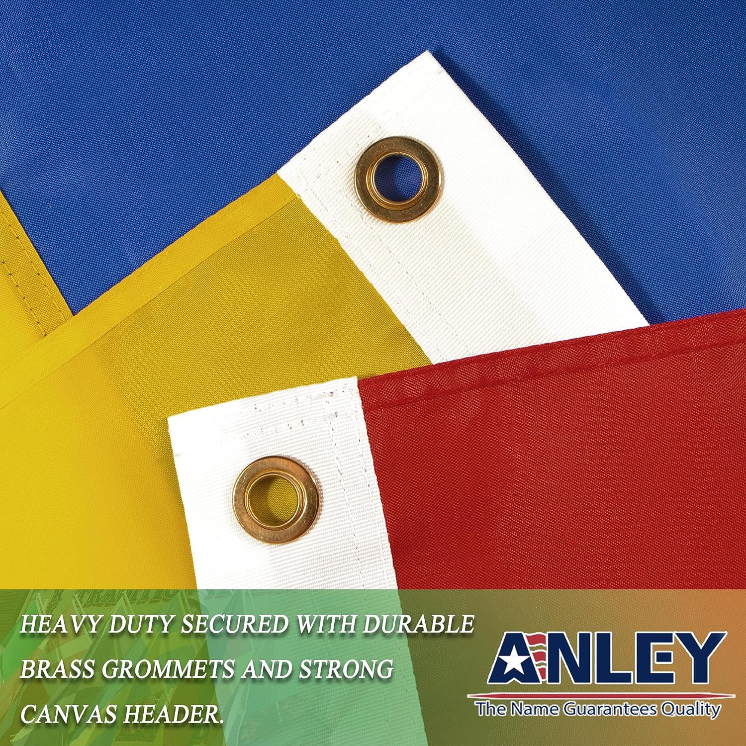 (2 pack) Anley EverStrong Series Colombia Flag 3x5 Foot - Embroidered and Sewn Stripes 210D Polyester - Colombian National Banner Flags