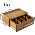 thumbnail image 2 of Organizador de bolsitas de té de madera de acacia, 8 compartimentos, 2 of 6