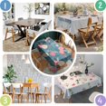 thumbnail image 4 of Pioneer Flower Floral Print Pattern Rectangle Tablecloth 60"x84",Waterproof Polyester Rectangle Table Cloth, Wipeable Spillproof Polyester Tablecloth for Dining, Camping, Indoor and Outdoor, 4 of 5