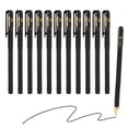 thumbnail image 1 of Uxcell Gel Pen Medium Point 0.5mm, 12 Pack Smooth Black Gel Ink Rollerball Pen for Home Office Writing Note Taking Journaling Business, Style 10, 1 of 6