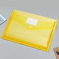 thumbnail image 4 of Clearance! Denhf Plastic Expanding File Folder, Transparent Envelopes with Snap Button Closure and Label, Waterproof Document Folder Fit Letter Size, Accordion File Pouch, 14.6x11 Inch, Yellow, 4 of 5