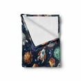 thumbnail image 2 of Space Soft Flannel Fleece Blanket, Futuristic Science Fiction Comic Planet Spaceships Androids Rockets Ufo Illustration, Cozy Plush for Indoor and Outdoor Use, 50" x 60", Multicolor, by Ambesonne, 2 of 6