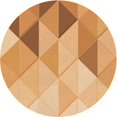 thumbnail image 1 of Ahgly Company Indoor Round Patterned Yellow Orange Area Rugs, 8' Round, 1 of 6