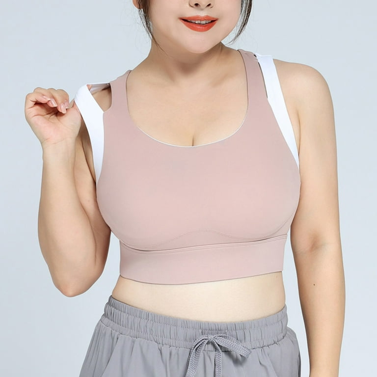 EDHITNR Bras for Women Womens Wireless Bra, Full-Coverage Pullover  Stretch-Knit Bra, Smoothing T-Shirt Bra Pink XL 