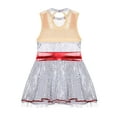 thumbnail image 2 of iiniim Girls Sequin Party Tutu Skirt Crewneck Sleeveless Bowknot Dance Dress Mrs Santa Cosplay Costume White 14, 2 of 7
