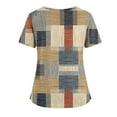 thumbnail image 3 of Ktyne Tuniques de Sarrau pour Femmes Col en V Tuniques Médicales à Manches Courtes Extensibles Blouse d'Infirmière Tendance Tuniques de Sarrau avec Poche Safran XXXXXL, 3 of 4