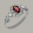 thumbnail image 2 of LBG British Made 9k White Gold Natural Pink Tourmaline & Cubic Zirconia Womens Statement Ring - 33 size options - Size 9.25, 2 of 8