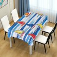 thumbnail image 4 of Yayeee Tablecloths 54" x 72" Rectangle Wrinkle Resistant Party Table Cover, Orange Sailboats, 4 of 8