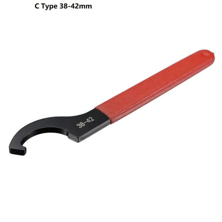 

Sufanic C Hook Spanner Wrench Collet Chuck for38-42mm Round Nut with Red Non-slip Handle