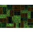 thumbnail image 1 of Ahgly Company Indoor Rectangle Patchwork Green Transitional Area Rugs, 2' x 3', 1 of 4