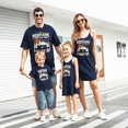 thumbnail image 1 of PatPat Quick-Dry Family Matching Mountain Graphic Slogan Print Oversize Tee or Flowy Strap Dress with Pockets, 1 of 6