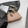 thumbnail image 4 of Bolso de viaje para mujer Bolso de teléfono móvil de moda de cuero PU Bolso de diseñador con correas anchas, 4 of 7