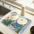 thumbnail image 2 of Yayeee Drying Mat for Kitchen Counter Dishes Microfiber Coffee Decorative Pad, Boat Seaside, 2 of 9